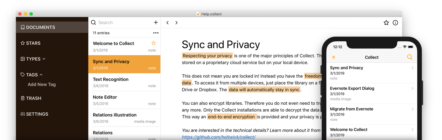 Apps on iOS and macOS
